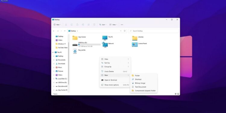 How to Create a New Folder in Windows 11