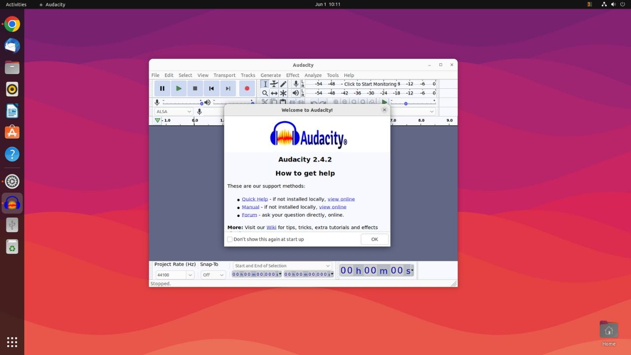 Installing Audacity on Ubuntu