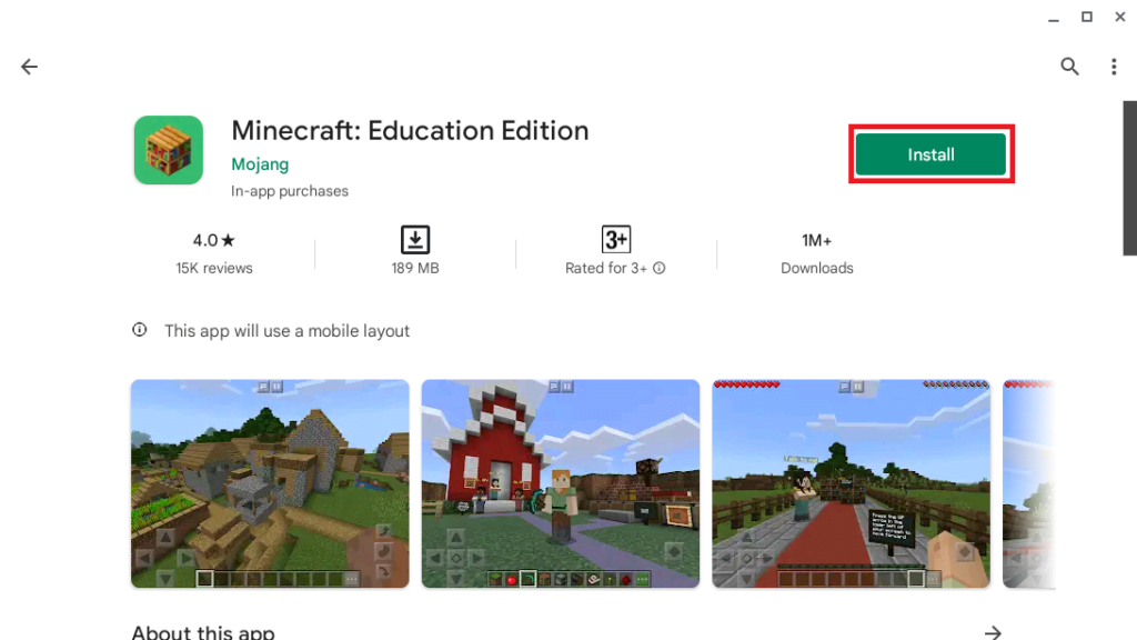 Install Minecraft Education Edition