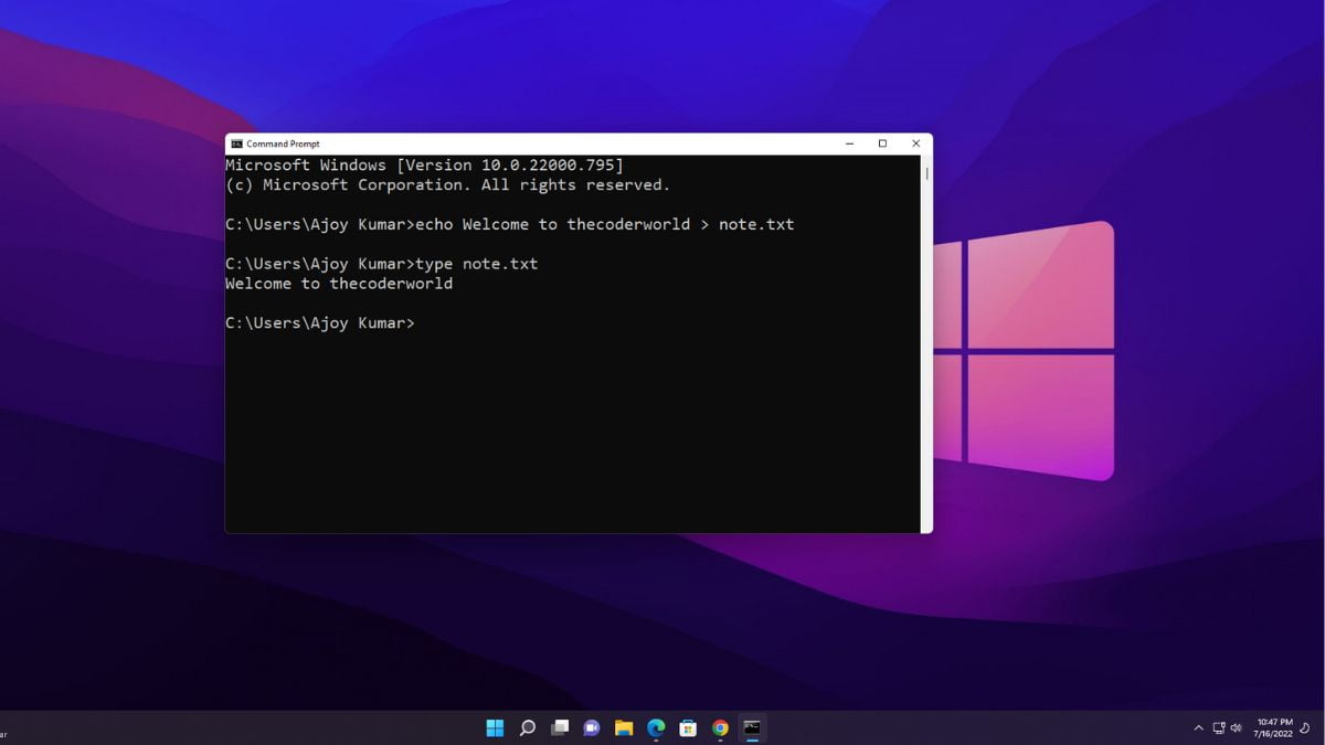 Create and Delete Text Files Using Command Prompt