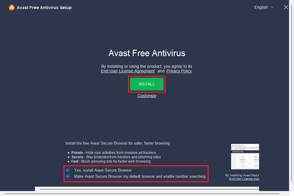 Install Avast Free Antivirus