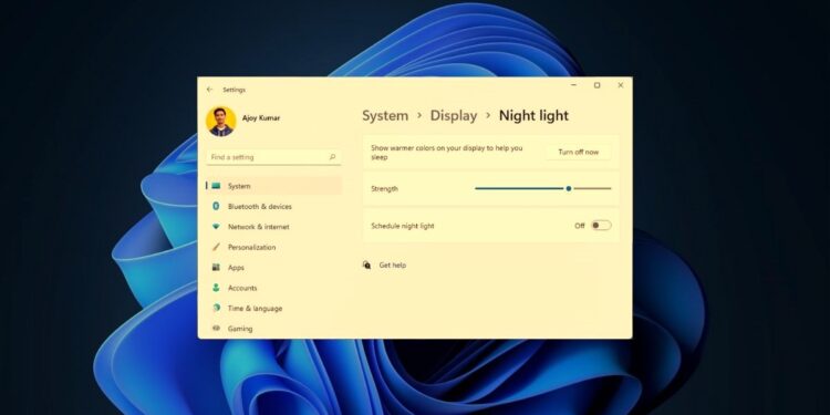 How to Enable Night Light Mode on Windows 11