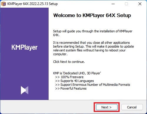 Welcome to KMPlayer 64x Setup