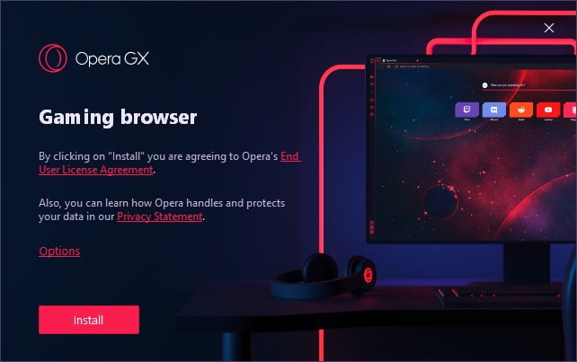Install Opera GX Browser