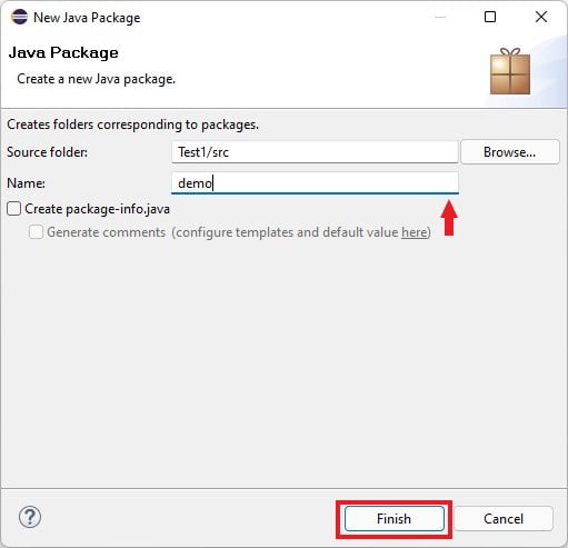 Java Package Settings