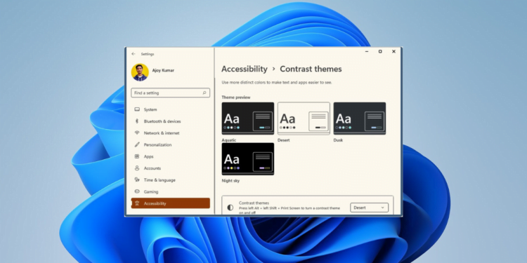 How to Apply Contrast Themes on Windows 11