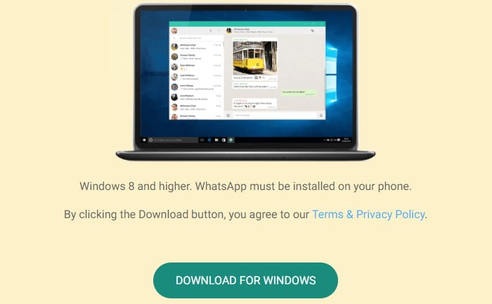 Download WhatsApp for Windows Operating System