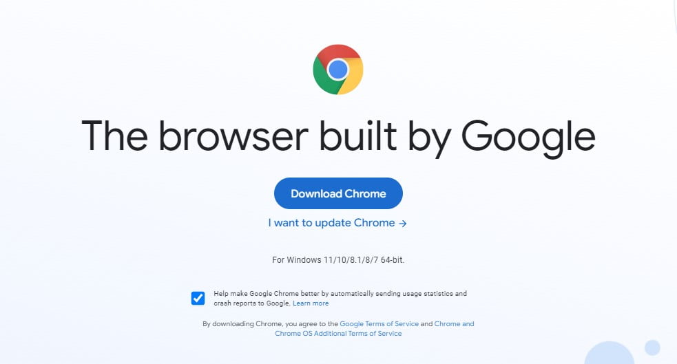 Chrome Download Page