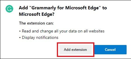 Add Extension on Edge