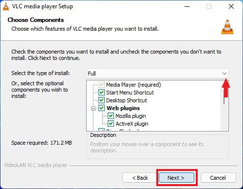 VLC Media Player Installation Options
