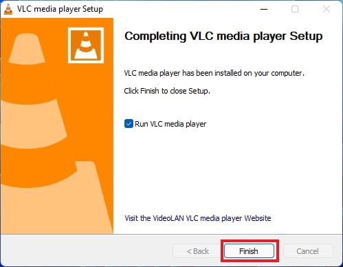 Completion of VLC Installation