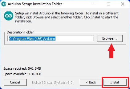 Select the Installation Folder
