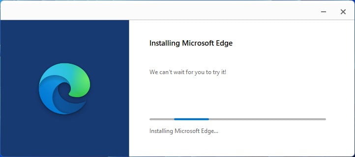 Installing Microsoft Edge