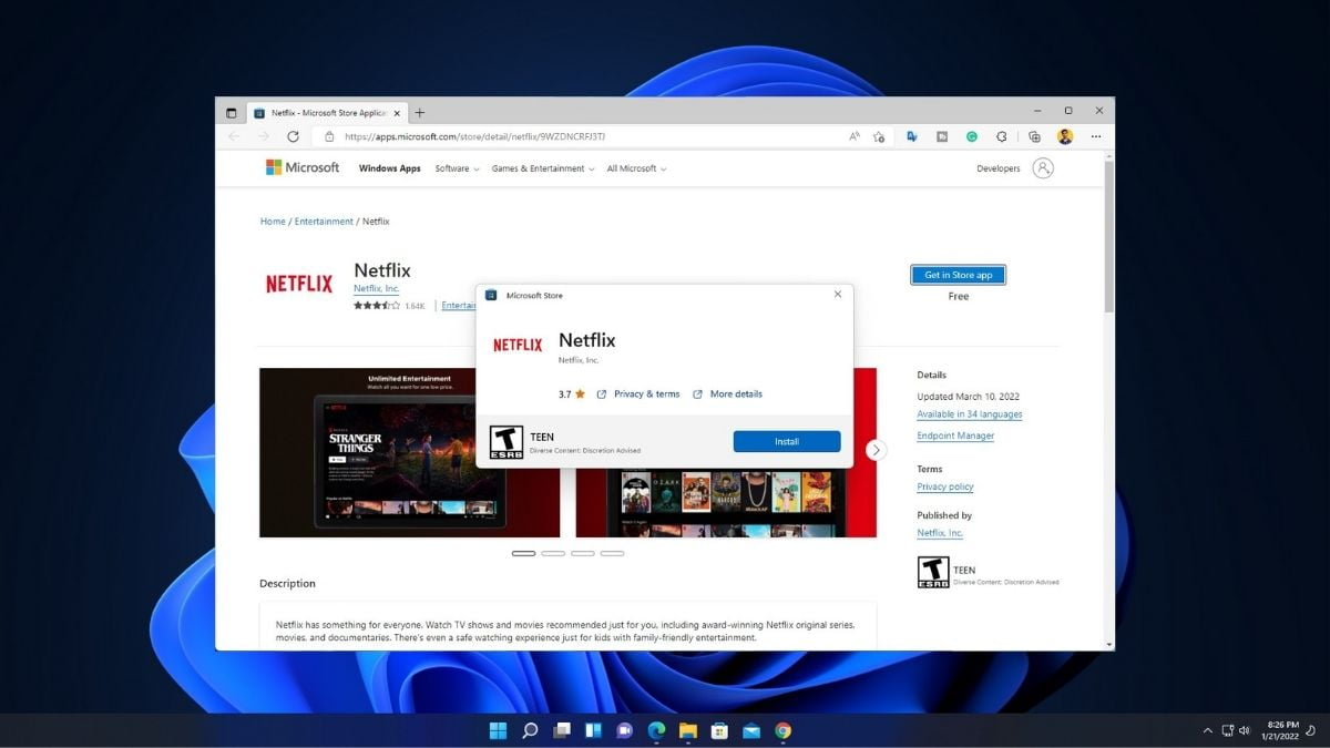 Install Microsoft Store's App via Your Web Browser