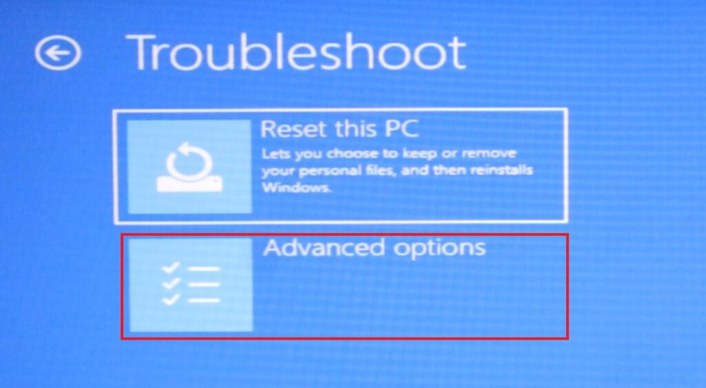 Advanced Options for Troubleshooting