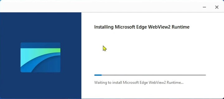 Installing Microsoft Edge WebView2 Runtime