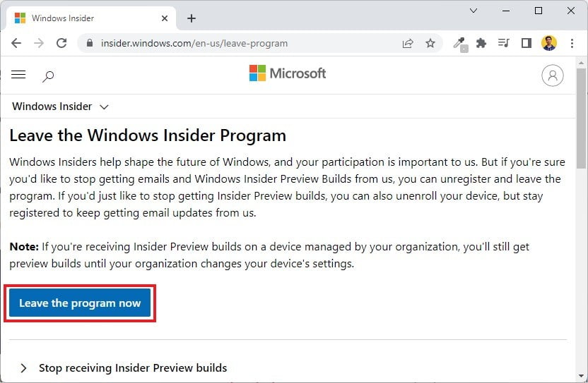 Windows Insider Website to Leave the Program