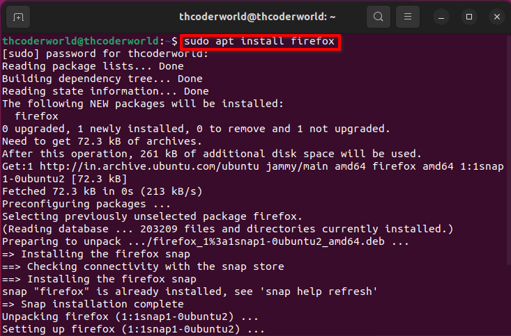 Using the Terminal to Install Application on Ubuntu