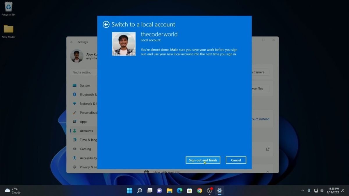 How to Switch from Microsoft Account to Local Account on Windows 11
