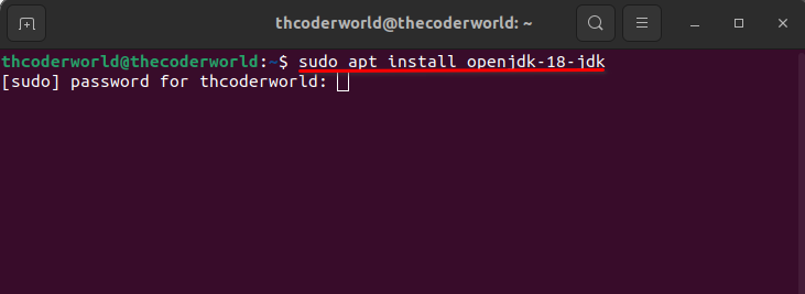 Installing Java using Terminal