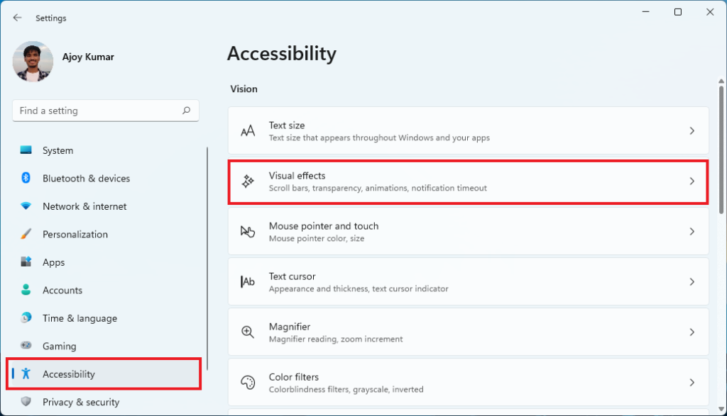 How to Turn Off Animation Effects in Windows 11