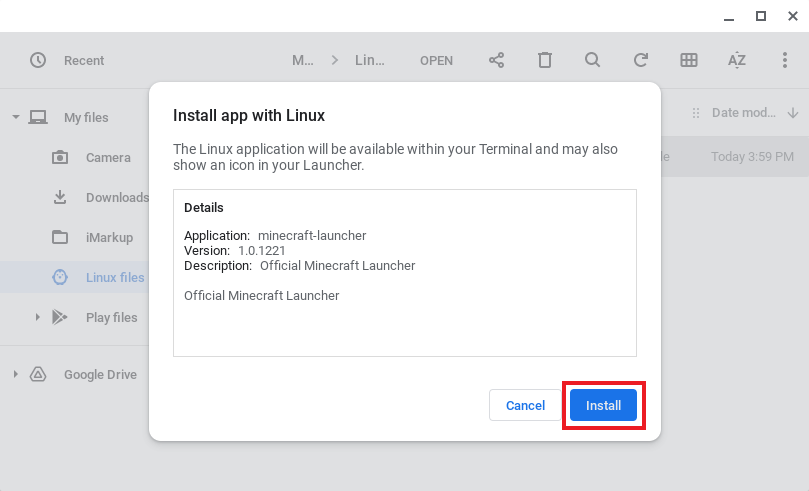 Installing App with Linux