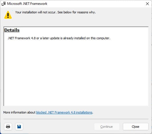 Install the Microsoft .NET Framework