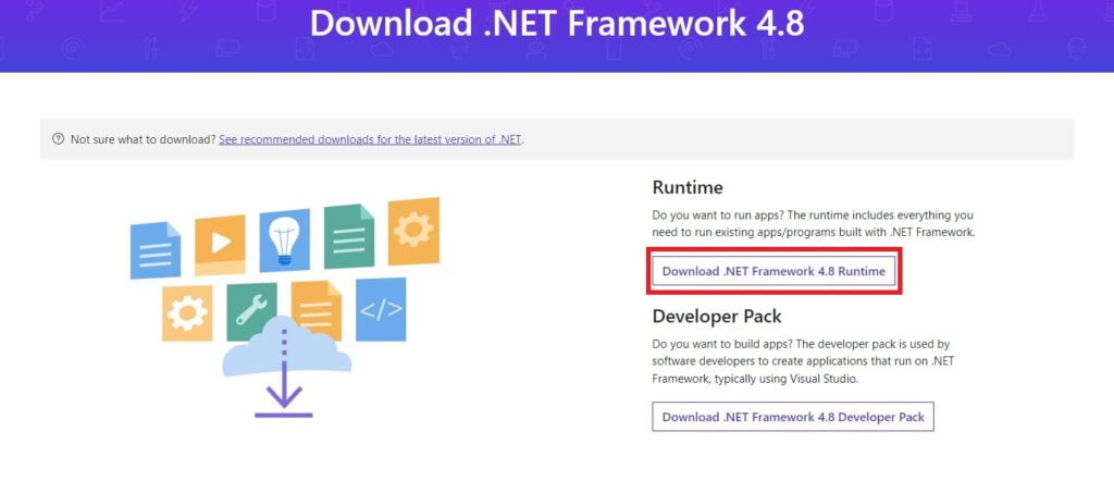 Downloading .NET Framework