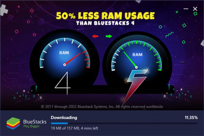 BlueStacks Downloading all the Required Files