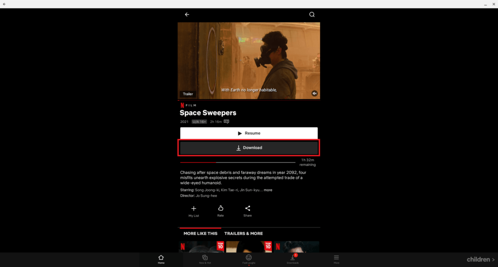 Download Content on Netflix