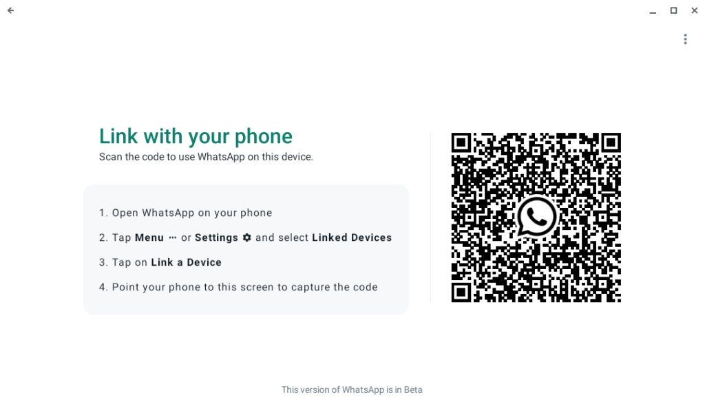 Link Whatsapp with your phone
