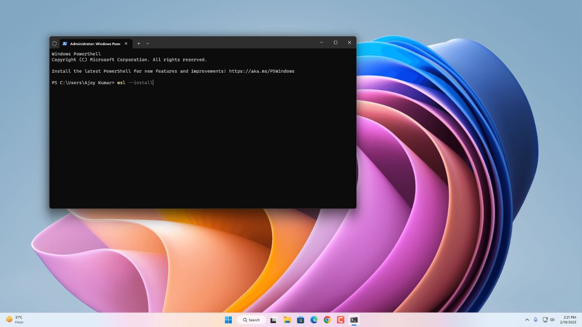 Installing the Windows Subsystem for Linux on Windows 11