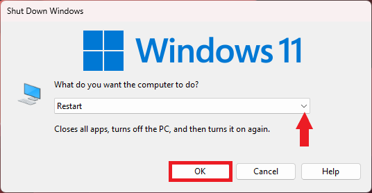 Shut Down Window to o Properly Restart a Windows 11 Computer