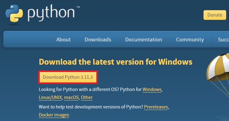 Downloading Python 3.11.3 on Windows