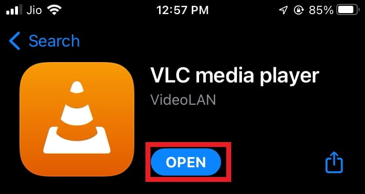 Openning VLC on iPhone and iPad
