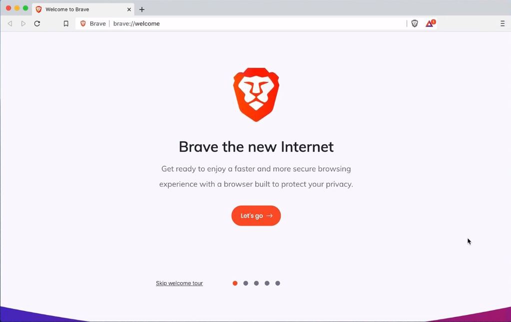 Brave Browser Interface on Mac