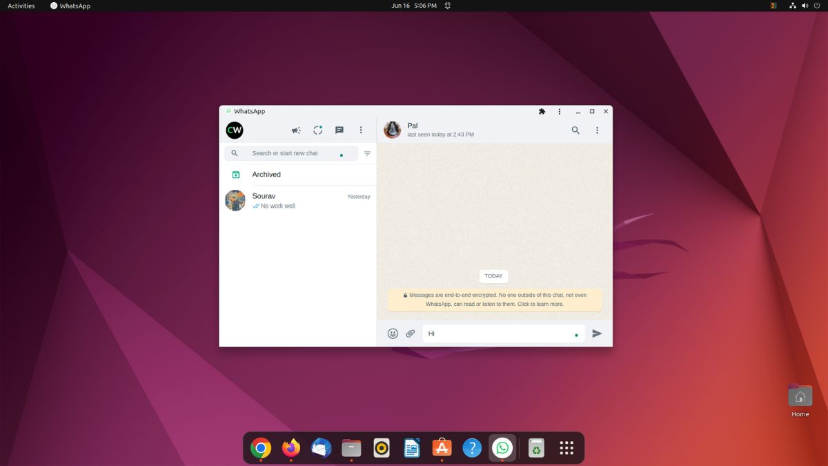 Installing WhatsApp on Ubuntu
