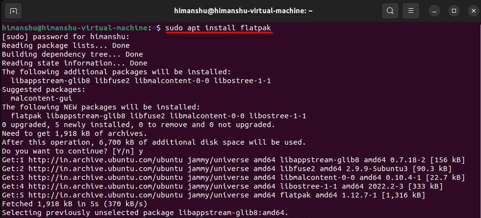 Installing Flatpak on Ubuntu