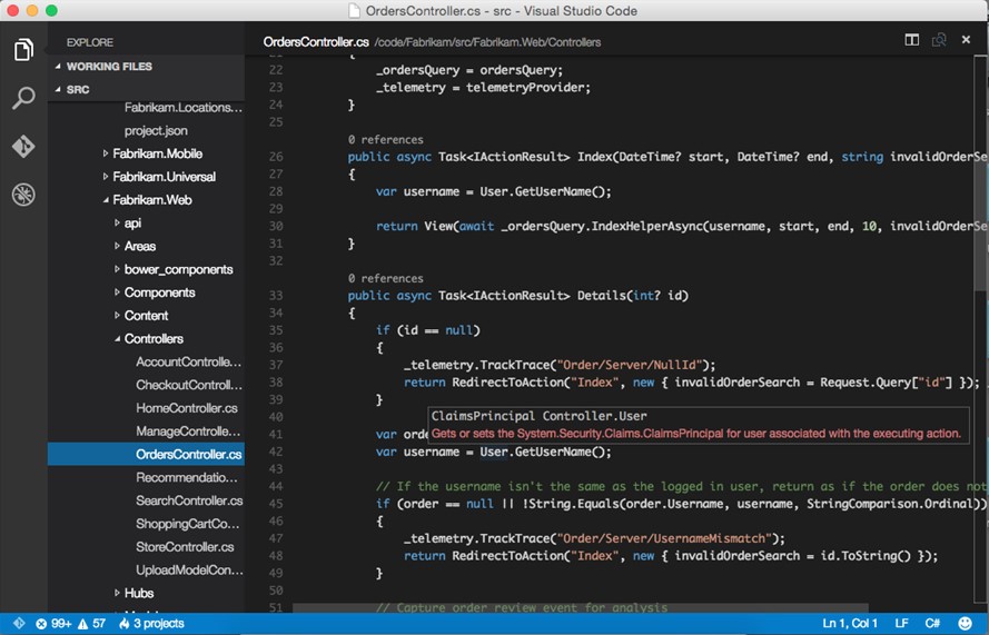 Visual Studio Code for macOS