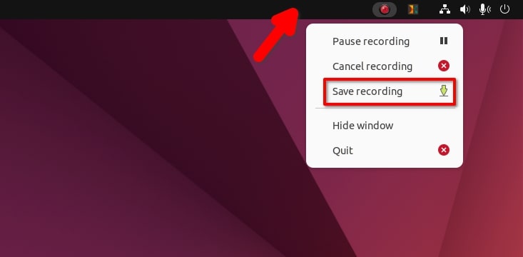 Save the Recorded File