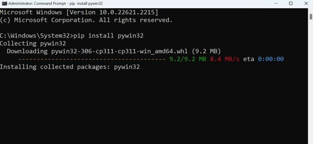Installing pywin32 on Windows