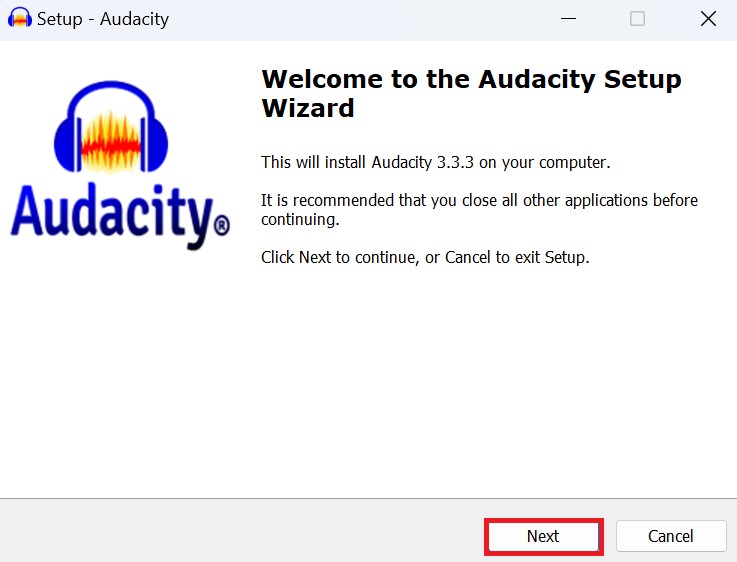 Audacity Setup Wizard