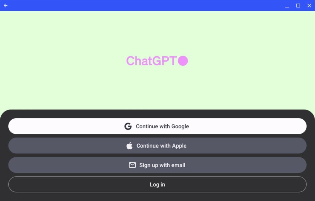 Log in to ChatGPT