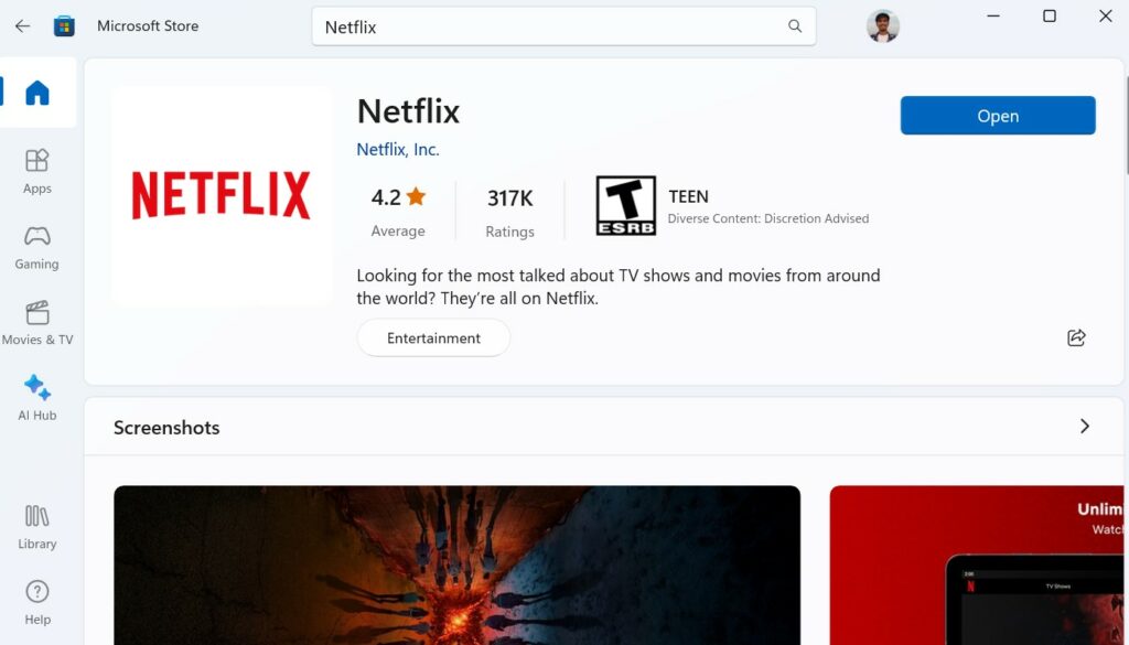 Netflix on Windows