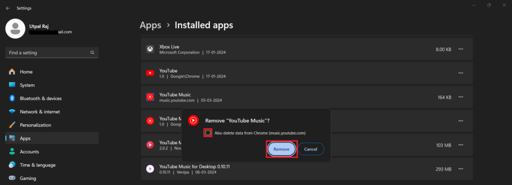 Remove YouTube Music Prompt